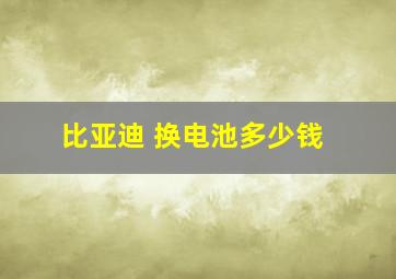 比亚迪 换电池多少钱